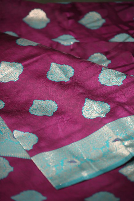 Baijani Shyam Purple Banarasi Silk Saree